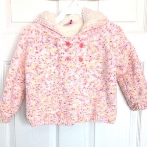 Comfy Cozy Baby (18-24Months) Hooded Button-Close Lined Sweater/Jacket